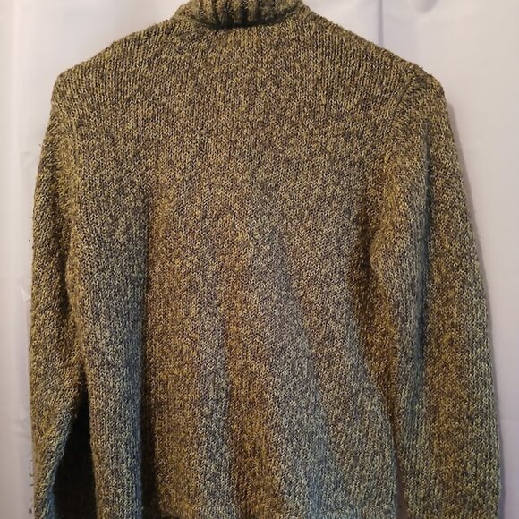 WOOLRICH Pullover Mock Neck Sweater Top women M Olive Green 1/2 zip up henley LS - Picture 7 of 10